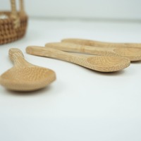 Cuillère en bambou mini pour miel et confiture, écologique, personnalisable, vente chaude en usine