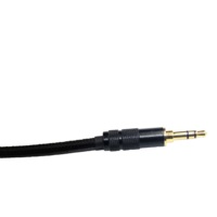 Bonne qualité 3.5mm stéréo torsadé 2 broches 3.5mm hifi câble casque fil avec OFC cuivre casque ligne plaqué Au plug