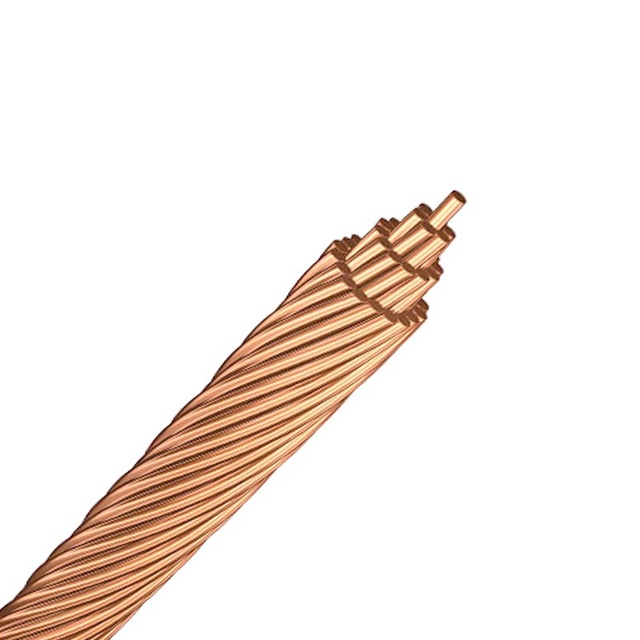 Wholesale 125 Sq.mm Soft round Grounding Wire High Quality Bare Copper Stranded Low Voltage Wire for Overhead Application