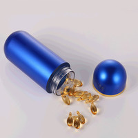 Bouteille de capsule de pilule en plastique personnalisé, bouteille d'emballage personnalisée de haute qualité, pour médicaments, essence de cosmétique, pièces