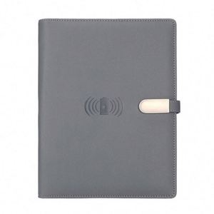 Promotion 2025 Pu Leather Fingerprint Lock <b>Wireless</b> <b>Powerbank</b> Notebook Gift Set Chargeable Customized Notebook - Product Image 2