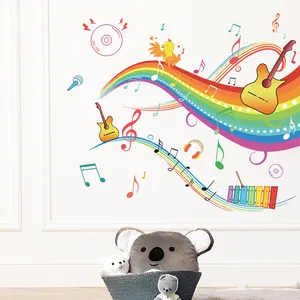 Cartoon Rainbow Music Bridge Wohnzimmer Schlafzimmer Kinderzimmer Musik Klassen zimmer Wand dekoration Wanda uf kleber
