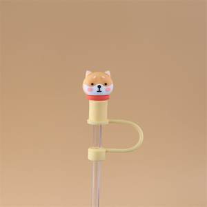 Tapas de <span class=keywords><strong>paja</strong></span> amarillas tamaño desmontable 8mm 10mm 12mm cubierta de <span class=keywords><strong>paja</strong></span> de silicona para muñecas logotipo personalizado ecológico Topper de <span class=keywords><strong>paja</strong></span> 3D para barras - Product Image 5