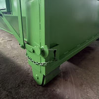 Conteneur à déchets métallique avec porte coulissante pour les déchets de construction, utilisation extérieure, certifié CE ISO, haute efficacité, garantie 1 an