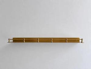 Étagère murale flottante en laiton massif avec rail de galerie en laiton antique, étagère de rangement moderne pour salon, chambre et maison - Product Image 3
