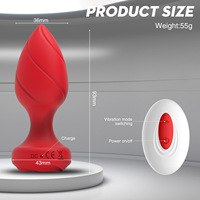 Kabelloser Ferngesteuerter Vibrierender Analplug Interaktiver Spiralförmiger Strukturierter Vibrator für Männer Frauen Paare Prostata-Massagegerät Erotikspielzeug