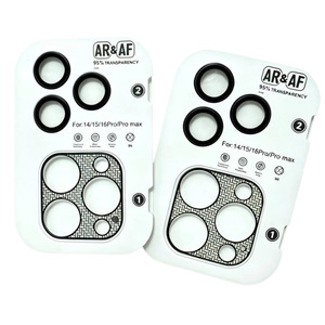 Nouveau protecteur d'objectif d'<span class=keywords><strong>appareil</strong></span> <span class=keywords><strong>photo</strong></span> en métal HD 9H AR+AF pour 13-17 Pro Max, verre trempé anti-rayures, anti-traces de doigts, couverture complète - Product Image 3