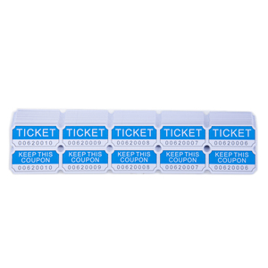 Billets de tombola bleus en gros, 250 feuilles par pile, perforés, pour événements - Product Image 3