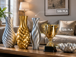 Filamento para Impresora 3D Yiqiu3D Silk PLA 1.75mm, Acabado Brillante Tipo Joya, Combinación de Colores Personalizada para Bambu Lab, Creality, Anycubic - Product Image 3