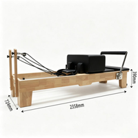 Machine de Pilates Reformer MJD M101A professionnelle en bois de chêne, réglable et portable pour la maison et le studio de Pilates