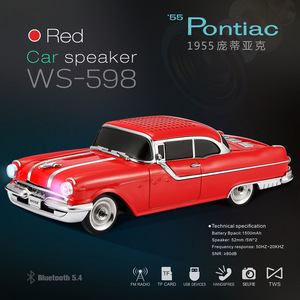 2023อินเทรนด์ลำโพง WS598เบสขนาดเล็กแบบพกพาลำโพงแบบแม่พิมพ์สำหรับรถยนต์แบบไร้สายแบบ WS-598 - Product Image 5