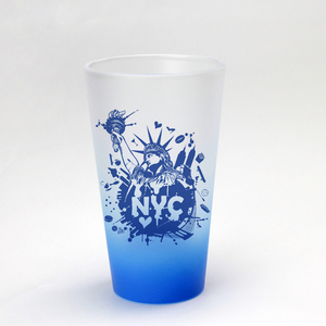 Topjlh - Vasos <span class=keywords><strong>de</strong></span> Vidrio Sublimables <span class=keywords><strong>de</strong></span> 17 oz con Degradado <span class=keywords><strong>de</strong></span> Color, Fáciles <span class=keywords><strong>de</strong></span> Prensar, <span class=keywords><strong>Tazas</strong></span> Cónicas <span class=keywords><strong>para</strong></span> Regalos Navideños, Uso Personalizado - Product Image 1