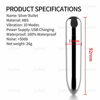 JoyPark Nippel Klitoris G-Punkt Massage USB wiederauf ladbare wasserdichte Silikon starke Vibration Mini Bullet Vibrator für Frauen