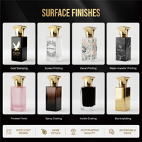 Flacon de parfum en verre carré personnalisé avec logo, 30 ml, 50 ml, 100 ml, flacon de parfum de luxe noir, flacon de parfum à sertir de 15 mm avec boîte