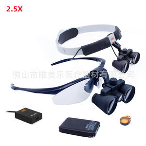 Lampe dentaire intégrée avec miroir grossissant pour les interventions chirurgicales ambulatoires bucco-dentaires et ORL, zoom 2,5X/3,5X - Product Image 4