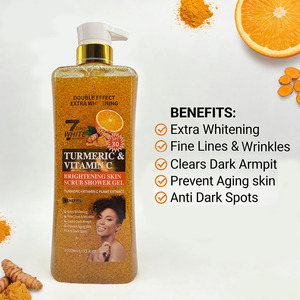 Gel Douche Exfoliant au Curcuma et Vitamine C Effet Blanchissant Intense Contrôle du Sébum Hydratant pour Peaux Foncées - Product Image 5