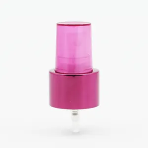 Bomba pulverizadora de perfume de alumita de tamaño de cuello de 24mm con logotipo personalizado OEM, bombas de nebulización de color dorado