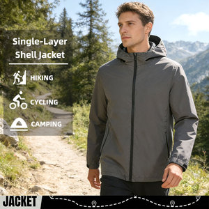 Leichte, atmungsaktive, winddichte und wasserdichte <span class=keywords><strong>Softshell</strong></span>-Jacke mit Reißverschluss für Damen und Herren, für alle Jahreszeiten, Wandern, Trekking, Radfahren, Outdoor-Aktivitäten - Product Image 1