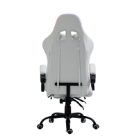 Chaise de jeu Cougar avec éclairage LED RVB, chaise de jeu ergonomique avec massage et repose-pieds, livraison gratuite