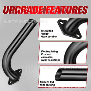 Tubo de escape de acero para Go-kart Predator 212cc CT200U MB200 con junta y tornillos para reparación de motocicletas todoterreno - Product Image 2