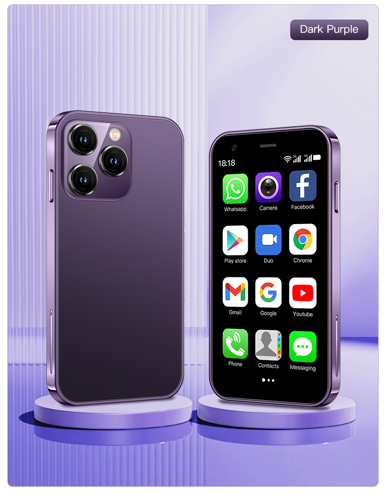 ミニスマホ　ピンク　SOYES XS15 SOYES XS15 Ultra-thin 3.0Inch Small Phone 2GB+16GB Android