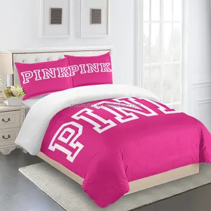 Thuis Textiel Dekbed Beddengoed Sets Custom Gedrukt 3D Cartoon Liefde Roze Sexy Vrouw Luxe Beddengoed Voor De Slaapkamer