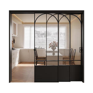 Riel para puerta corredera <span class=keywords><strong>de</strong></span> aleación <span class=keywords><strong>de</strong></span> aluminio <span class=keywords><strong>de</strong></span> estilo retro francés, diseño moderno para uso interior, para estudio, sala <span class=keywords><strong>de</strong></span> estar, Partición <span class=keywords><strong>de</strong></span> cocina - Product Image 3