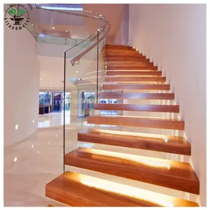 Escalier décoratif personnalisé, design d'escaliers d'intérieur, avec lumière LED, pièces