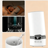 Humidificateur ultrasonique électrique domestique avec écran LCD, diffuseur d'huiles essentielles, télécommande intelligente, aromathérapie