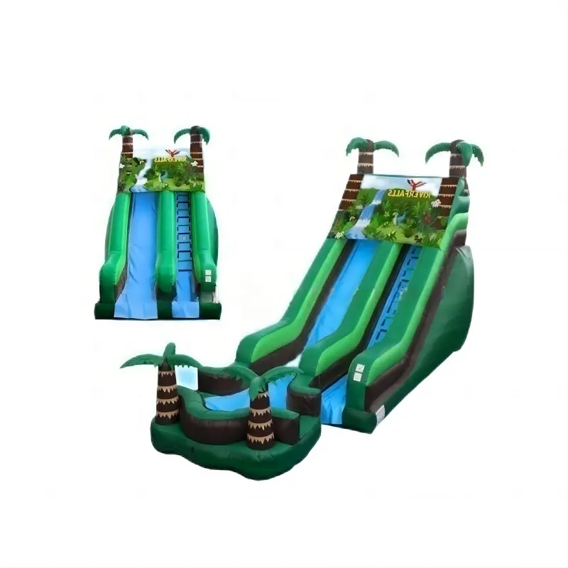 cool jungle splash commercial water slide with pool toys inflatable