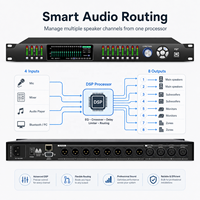 Processeur audio numérique FIR4008 Drive Rack, double effet DSP haute qualité, 4 entrées 8 sorties, professionnel.