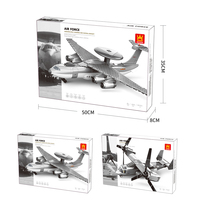 WANGE4001-5006 Modelo de Avión Helicóptero de Combate 1:32 Juguete Educativo de Construcción Bloques de Construcción ABS 688 Piezas para Niños