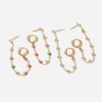 Pendientes de Borla con Pedrería Brillante y Chapado en Oro de 18K de Lujo con Acabado Radiante, Ideales para el Día de San Valentín o una Cita Romántica