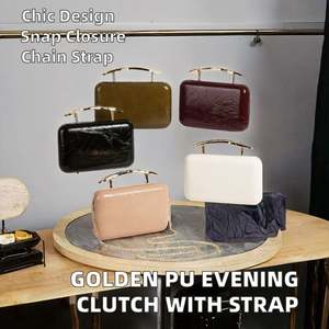 Bolsa de mano elegante con asa superior de satén y detalles de diamantes de imitación, perfecta para bodas, coquetéis, fiestas formales y eventos. - Product Image 2