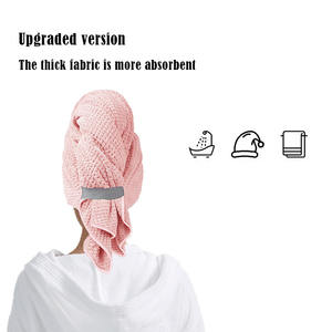 2025 séchage rapide vente chaude grande taille mode microfibre sec cheveux serviettes maison hôtel utiliser tissé adultes - Product Image 3