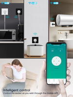 CNSKOU Energy universal Tuya casa inteligente 13A enchufe Wifi multifunción enchufe universal enchufe de pared inteligente 86