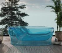 Baignoire autoportante moderne en résine transparente, translucide et cristalline, en surface solide, pour salle de bain de villa et hôtel de luxe, pour bain à délieuse.