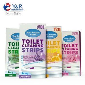 Bandelettes nettoyantes écologiques pour cuvettes de toilettes, parfum lavande et orange - Product Image 3