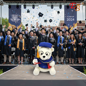 48 pièces/CS Ours de graduation blancs de 9 pouces, jouets promotionnels, modèle 83846 - Product Image 3