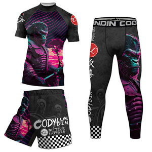 Tùy chỉnh OEM/ODM MMA phát ban bảo vệ & bjj Quần short thiết lập người đàn ông Chiến Đấu Đào Tạo Vật lộn mặc jiu jitsu <span class=keywords><strong>gi</strong></span> Thân bộ trang phục - Product Image 4