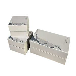 Single Cup Kung Fu Tea Box Antique Style Ceramic Elegant Magnetic Flip Cover with Embossed Paper Reusable Hosting Gifts - Product Image 1