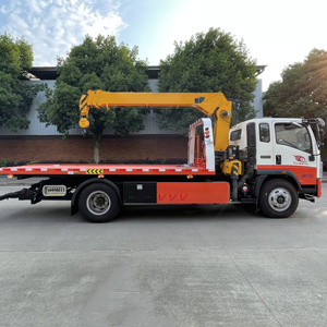 SINOTRUCK HOWO شاحنة سحب مسطحة 4*2 8T 10T مع رافعة 8 طن للبيع - Product Image 2