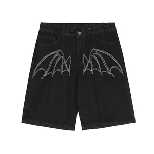 Custom Design Denim Shorts Men With Embroidery Swear Street Summer Baggy Shorts Jean Shorts