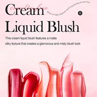 Meilleure vente Fard à joues à poudre liquide végétalienne 6 couleurs Fard à paupières vivifiant et expansif utilisé pour la réparation du maquillage du visage des filles