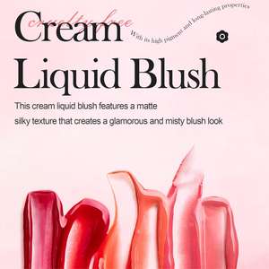 सबसे ज्यादा बिकने वाला शाकाहारी तरल पाउडर ब्लेशर 6 रंग-लड़कियों के चेहरे के मेकअप की मरम्मत के लिए उपयोग की जाने वाली आंखों की छाया - Product Image 3