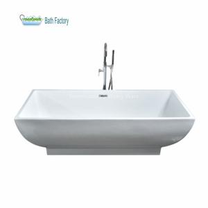 Frap — baignoire en acrylique pur autoportante, Design Simple, avec socle - Product Image 1