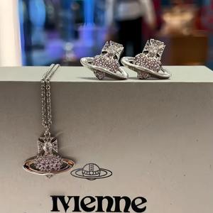 Conjunto de Joyería de Cobre y Bambú con Diamantes Estéreo de Saturno, Edición Limitada Día de San Valentín 2025, Estilo Reina Occidental, Amor Materno - Product Image 2