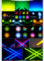 Projecteur LED mobile 3-en-1 CMY CTO 400W, faisceau/lavage hybride, 12 gobos fixes, 8000K, 26500 lumens, prisme 6/8 facettes, DMX512