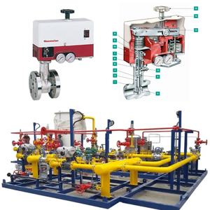 Vanne de régulation de débit de gaz pneumatique sur skid avec vanne Masoneilan série 28000 Varipak, positionneur de vanne SVI1000 7700E, OEM - Product Image 3