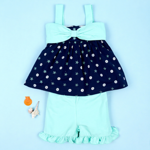 Conjunto de Corbata de Moño Lisa de Lujo al por Mayor OEM ODM para Niñas, Ropa Infantil Personalizada, Certificación OEKO-TEX, Secado Rápido, 100% Algodón, Talla 6 - Product Image 1